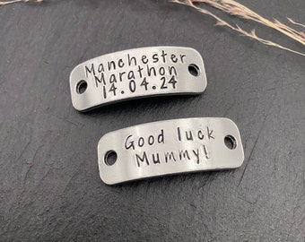 Manchester Marathon trainer tags, personalised trainer tags, gift for mummy, running accessory, gift for runners, marathon gift