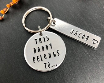 Daddy gift, gift for daddy, gift for dad, Christmas gift, gift for husband, dad birthday, personalised gift, new dad gift, daddy keyring