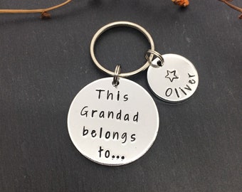 Llavero para abuelo, regalo para abuelo, regalo de cumpleaños, regalo del Día del Padre, regalo para abuelo, nuevo llavero para abuelo, llavero para abuelo, regalo personalizado