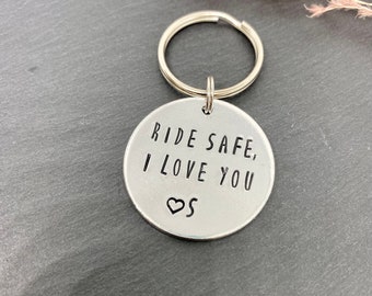 Llavero "Conduce con cuidado, te quiero", llavero personalizado, regalo para el Día del Padre, regalo de Navidad, regalo de cumpleaños, regalo para novia, regalo para novio