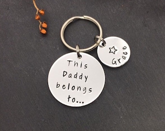 Daddy keyring, gift for dad, birthday gift, Christmas gift, gift for daddy, dad gift, daddy keychain, personalised gift