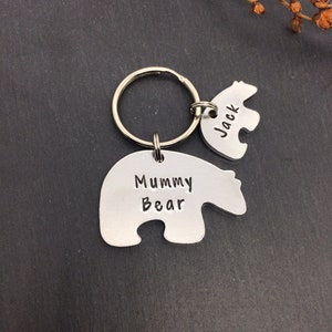 Mummy keyring, gift for mum, Mothers Day gift, mummy bear, Birthday gift, polar bear gift, mum gift, mummy keychain, personalised gift image 6