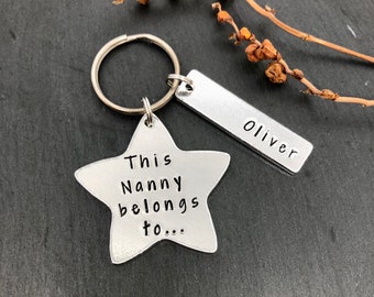 Gift for Nanny, Nanny keyring, Christmas gift, birthday gift for Nanny, gift for Nan, Nanny gift, Nanny keychain, personalised gift