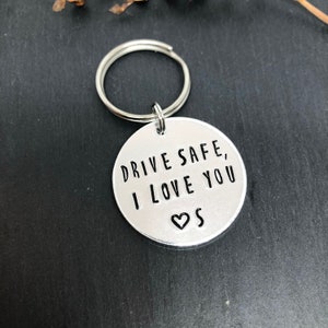 Drive safe I love you keyring, personalised gift, Valentine’s Day gift, gift for husband, new driver gift, birthday gift, girlfriend gift
