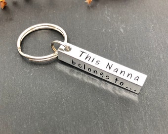 Cadeau pour Nanna, porte-clés Nanna, cadeau de fête des mères, cadeau d'anniversaire pour Nanna, cadeau grand-parent, cadeau Nanna, porte-clé Nanna, cadeau personnalisé