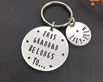 Gift for Grandad, Grandad keyring, Christmas gift, personalised keyring, birthday gift, grandad gift, personalised gift, grandad keychain