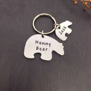 Mummy keyring, gift for mum, Mothers Day gift, mummy bear, Birthday gift, polar bear gift, mum gift, mummy keychain, personalised gift image 4