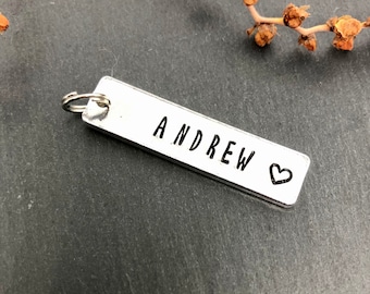 Additional rectangle tag for personalised keyring