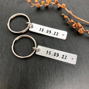 Couples Keyring, Valentines gift, Special Date Keyring, wedding gift, birthday gift, Relationship, Wife, Anniversary, Mothers Day