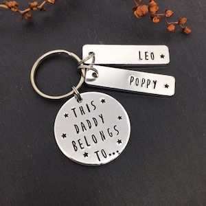 Daddy keyring, gift for daddy, new Daddy gift, Christmas gift, gift for husband, dad birthday, daddy gift, dad keyring, personalised gift