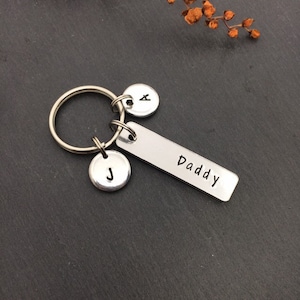 Initial keyring, Gift for daddy, gift for husband, Fathers Day gift, dad birthday, personalised keychain, new dad, daddy gift, daddy keyring