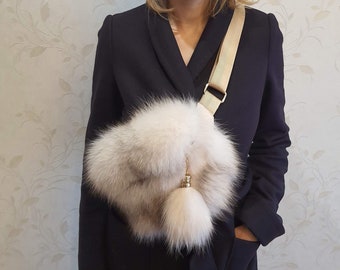fur belt bag