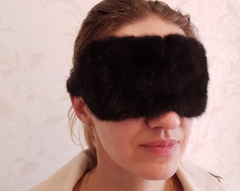 Plush fur sleep mask, Eye mask, Fur Sleeping Eye Mask, Luxury eye sleep mask