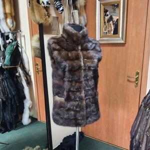 NEW Brown real mink fur vest