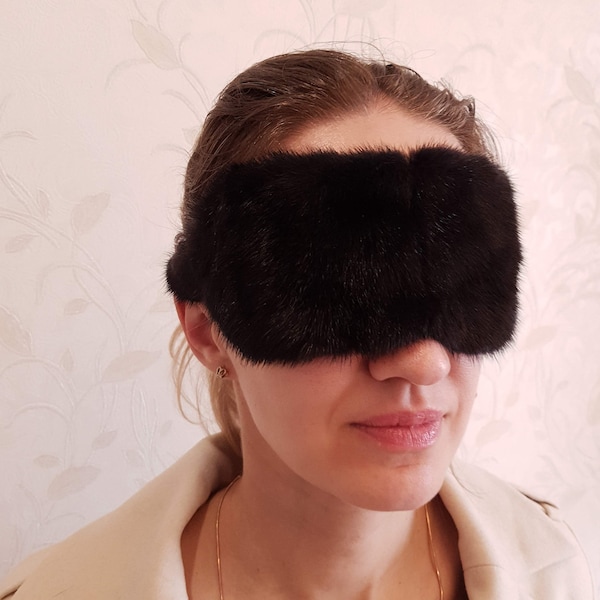 Plush fur sleep mask, Eye mask, Fur Sleeping Eye Mask, Luxury eye sleep mask