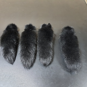 Black fox tail keychain