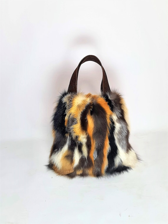 Fendi Fox Mink Fur Flower Bag Charm