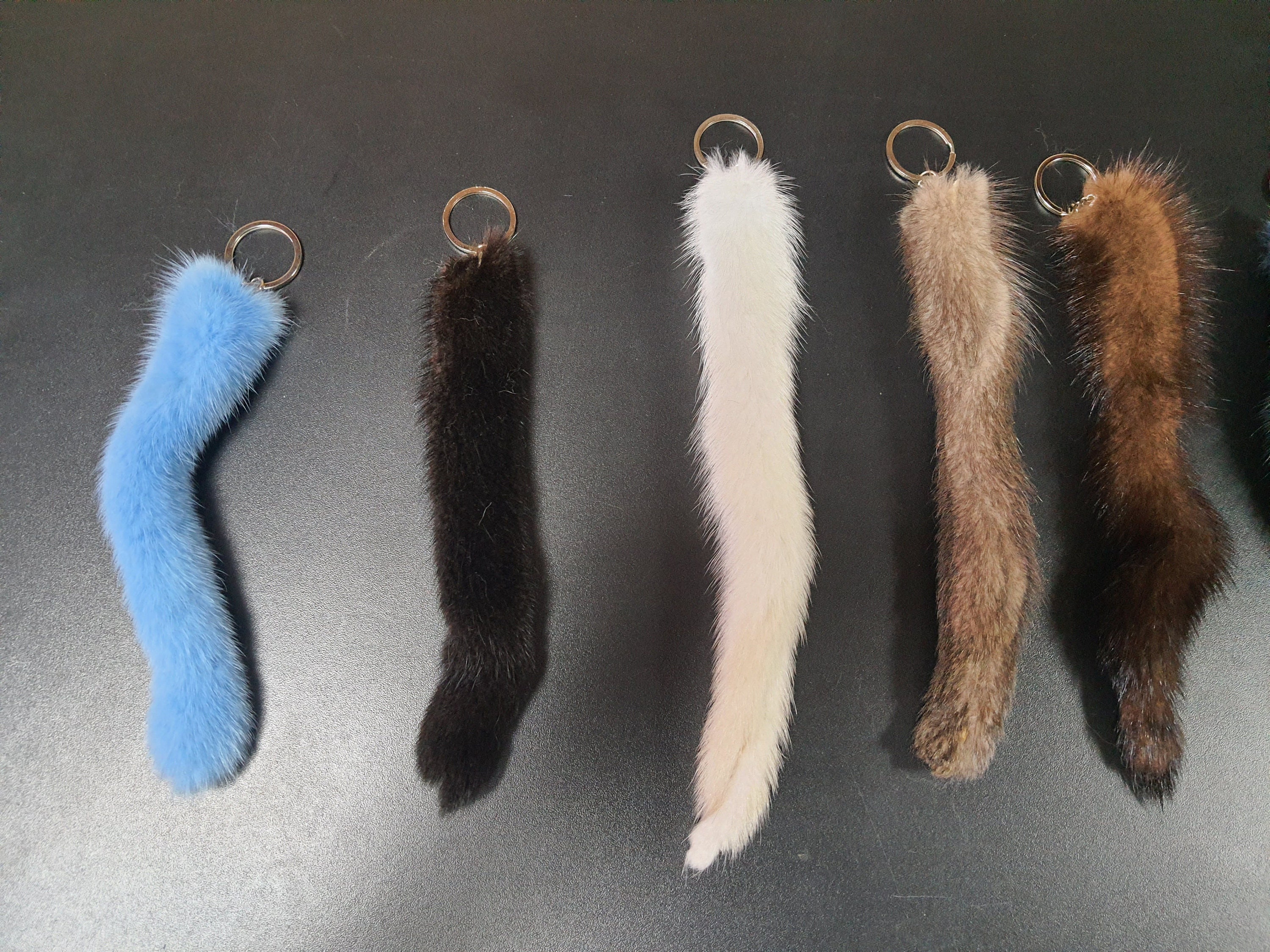 Mink keychain Mink's tail Tail keychain mink tails Etsy