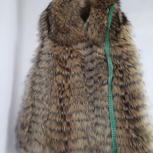 Raccoon fur vest, raccoon fur waistcoat, Fur vest for women, Luxury winter coat, raccoon fur coat, genuine raccoon fur, Real fur, Fox vest image 8