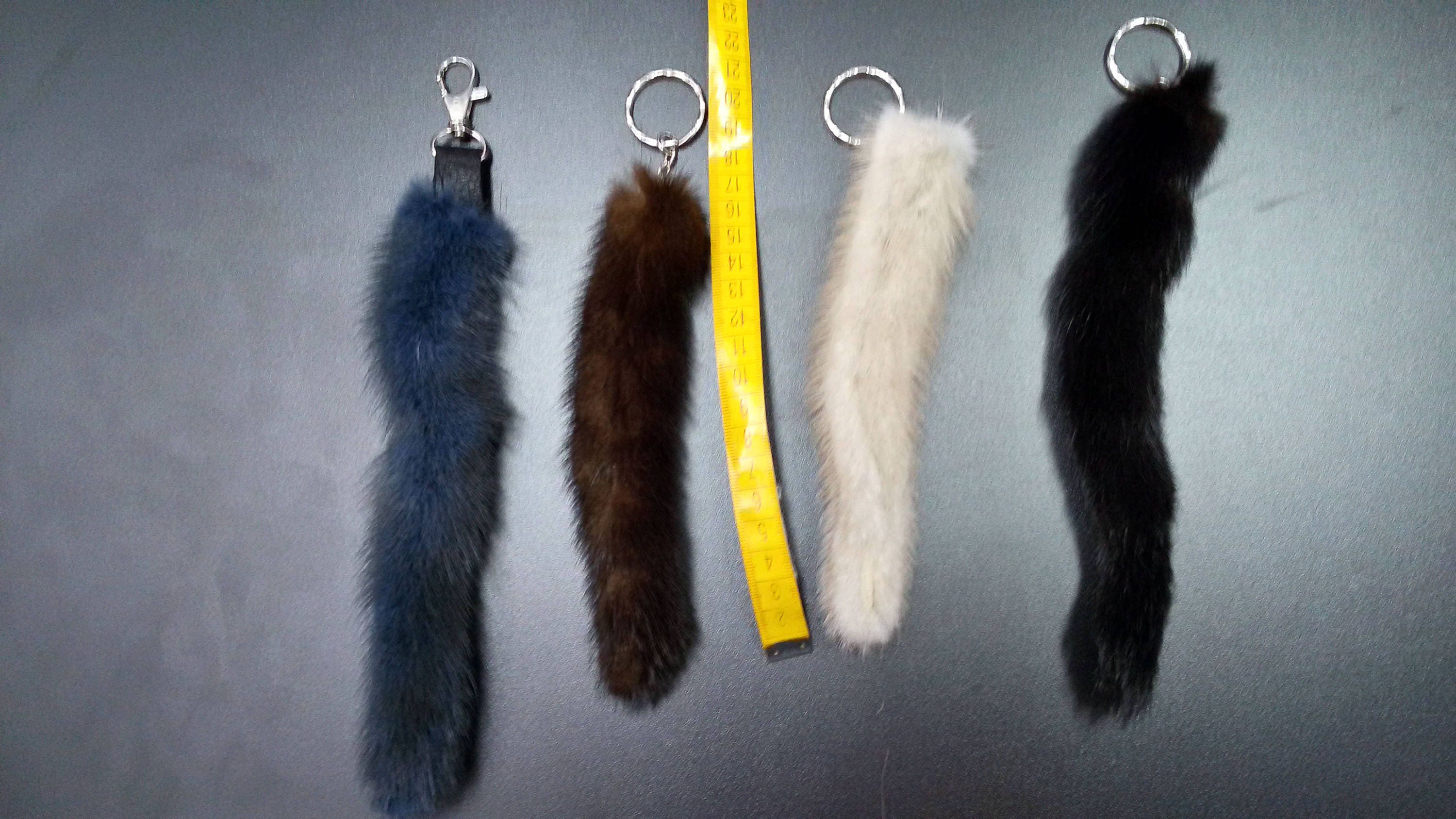 Mink keychain Mink's tail Tail keychain mink tails Etsy