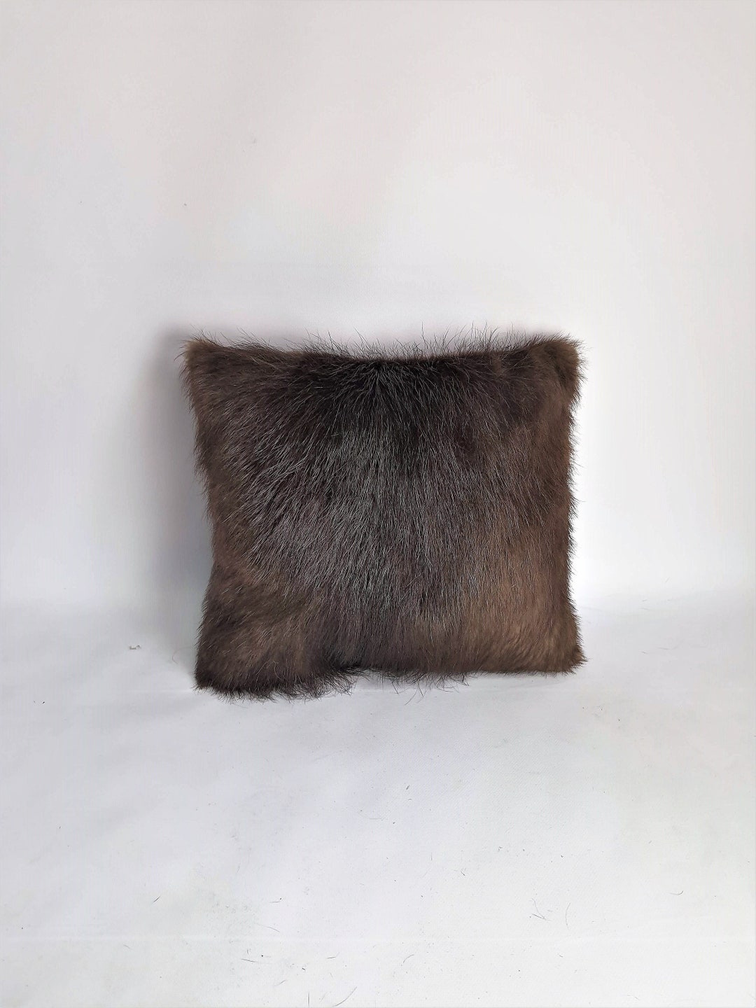 Real Beaver Fur Pillow Made From Real Beaver Fur, Real Fur Pillow, Fur