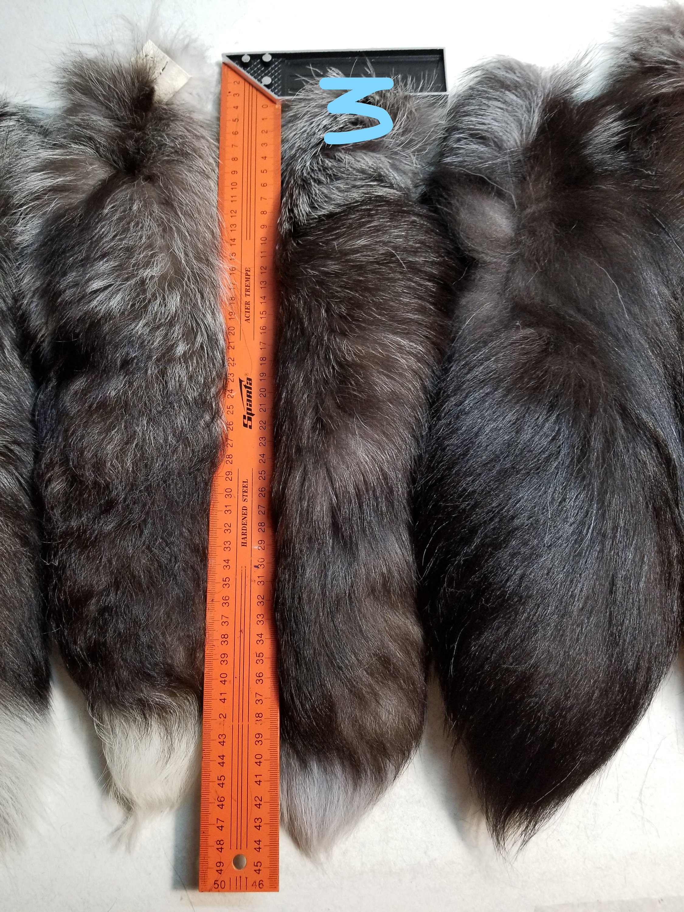 Large Silver Fox tail fox tail silver fox tail fur tail | Etsy