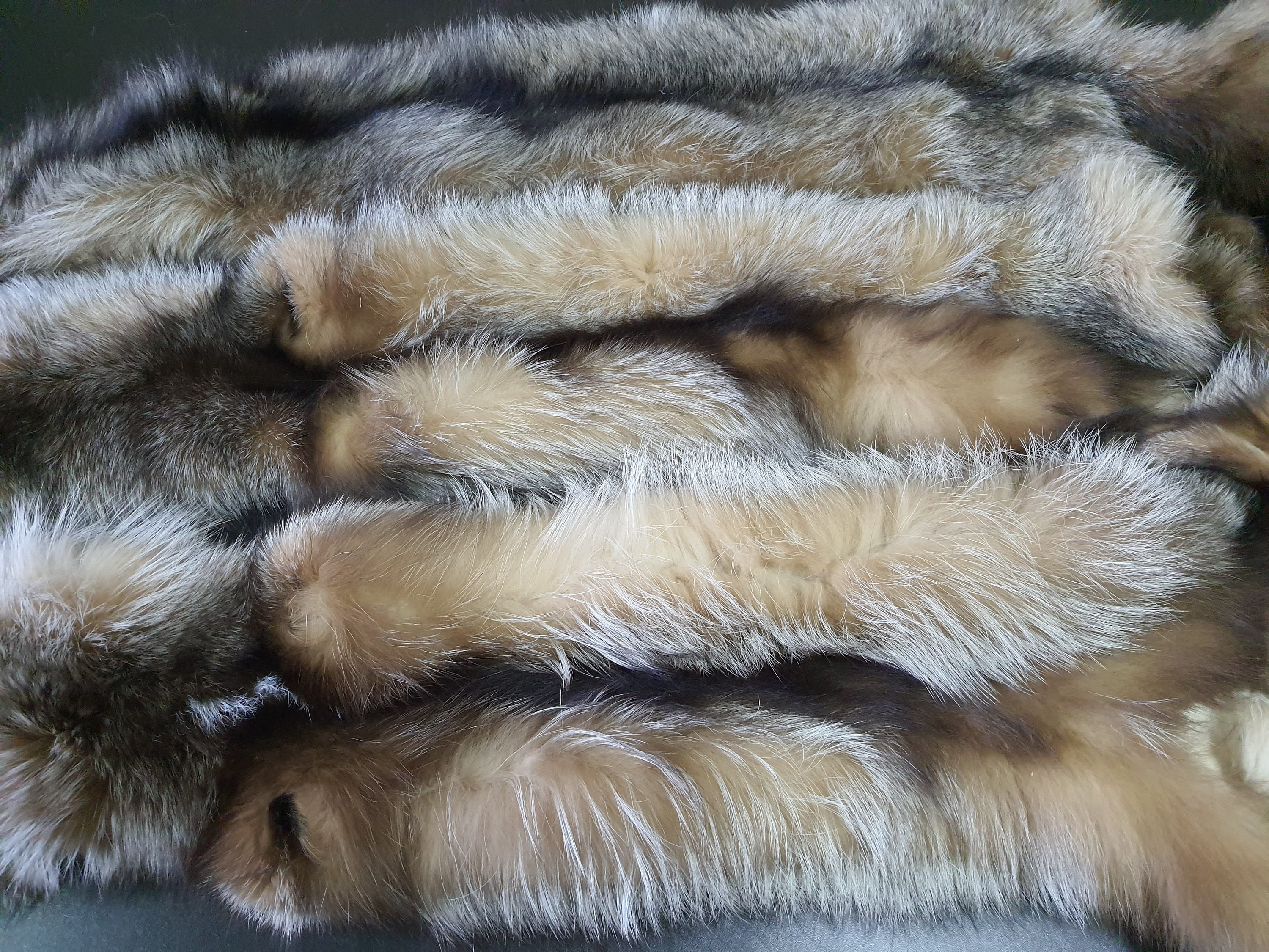 XL Crystal Fox Fur Pelts / Tanned Skins: FurSource.com