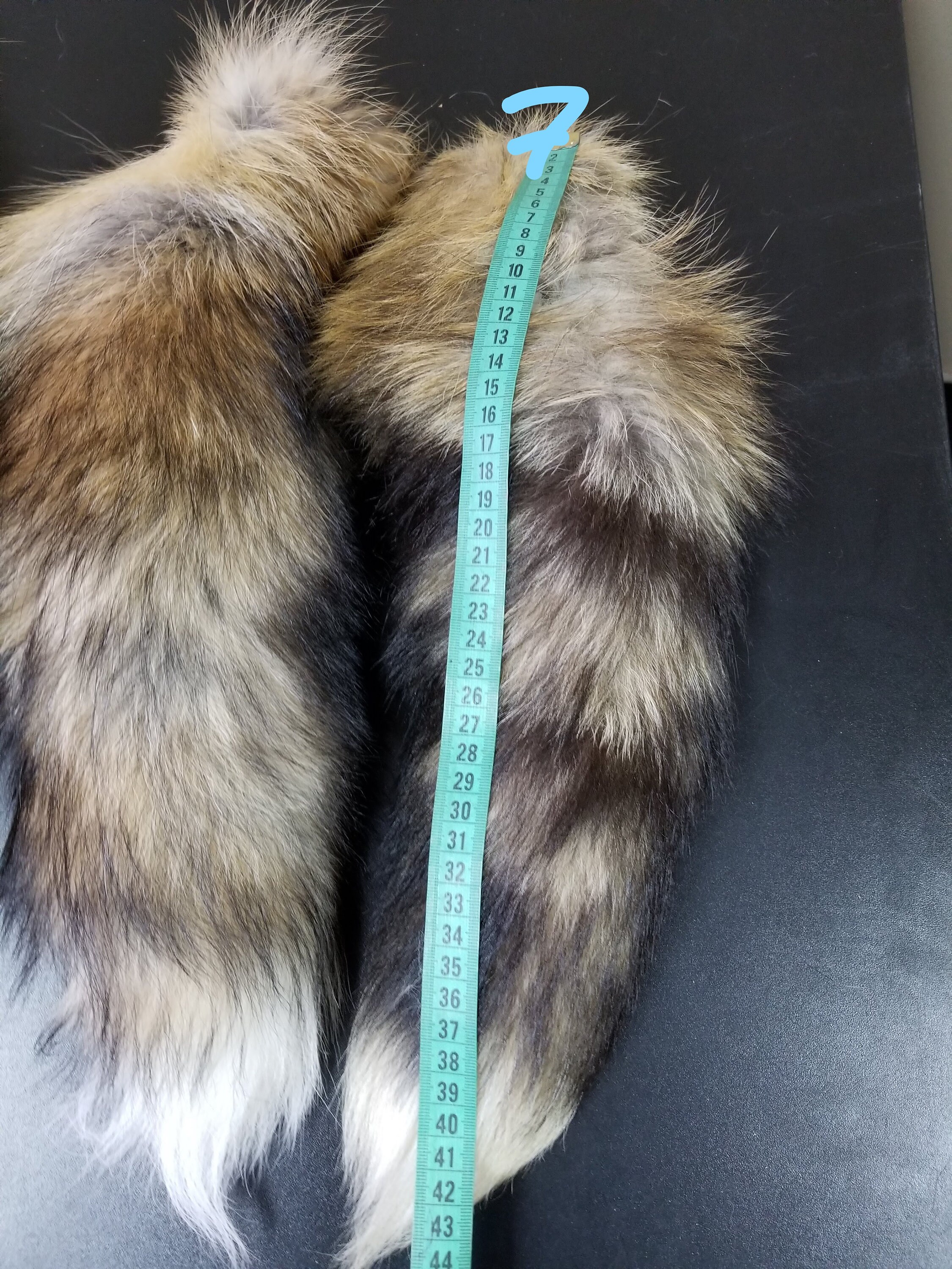 Cross fox tail keychain real fur keychain | Etsy
