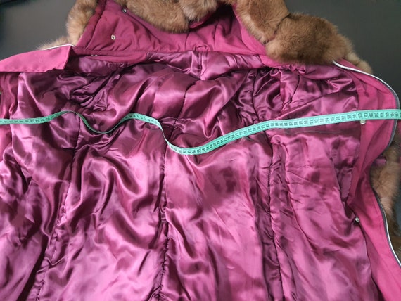 Pink fur parka hot sale