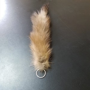 Real forest marten tail keychain, fur tail keychain