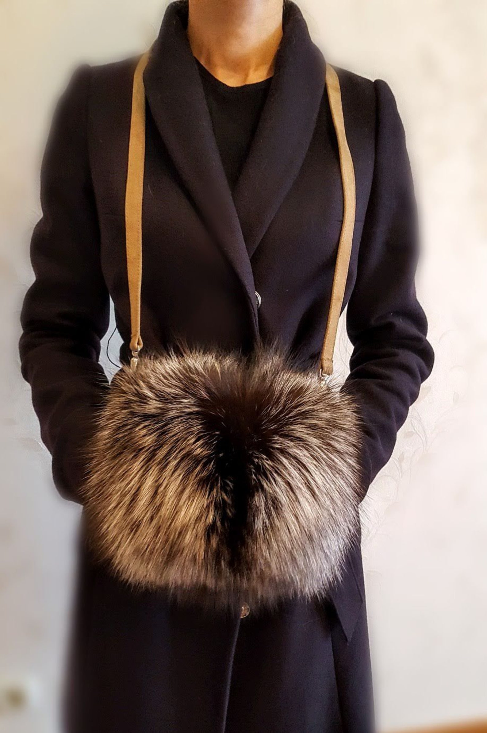 Silver Fox Fur Muff Muff Fur Muff Real Fur Muff Fur Etsy