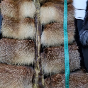 Real Fox Fur Vest, Fur Vest, Fox Fur, Real Fur, Red Fur Vest, NEW Fur ...