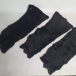 Sheared black mink pelt, mink fur, real mink fur, mink hide, mink skin