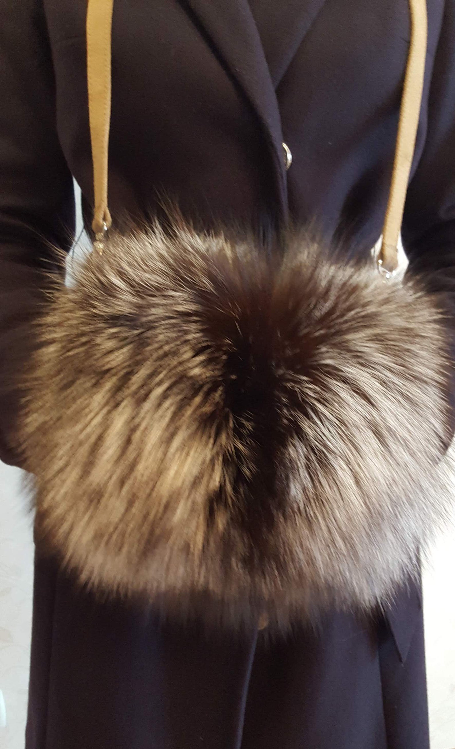Silver Fox Fur Muff Muff Fur Muff Real Fur Muff Fur Etsy