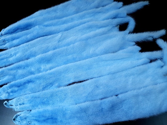 Blauer Nerz Nerzfell Fell Echtfell Echtfell Farbe Nerz Etsy.de