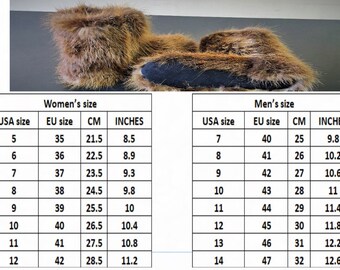 Warm House Slippers Made of Fox Fur Fur Boots Winter Boots
