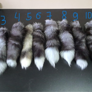 Large Silver Fox tail, fox, tail, silver fox tail, fur tail, fox fur, fox tail, real fox tail, real fox fur, silver fox, foxtail, fox gifts