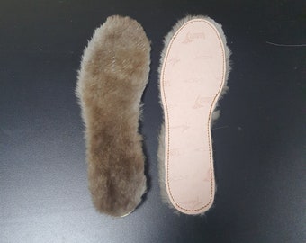 Beaver fur insoles for shoes, leg warmer, Real shearling fur insoles, winter boots insole