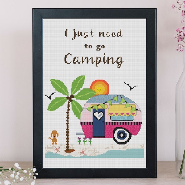 Camper Cross Stitch Pattern - Etsy