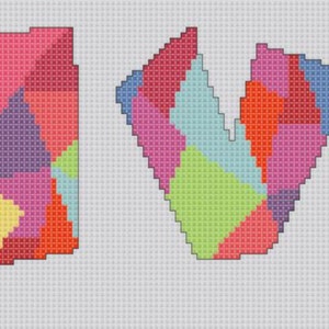 Puede incluir: El nombre "OLIVER" est&aacute; escrito en letras geom&eacute;tricas de colores. Cada letra est&aacute; compuesta por una variedad de tri&aacute;ngulos de color rosa, rojo, naranja, amarillo, verde, azul y morado.