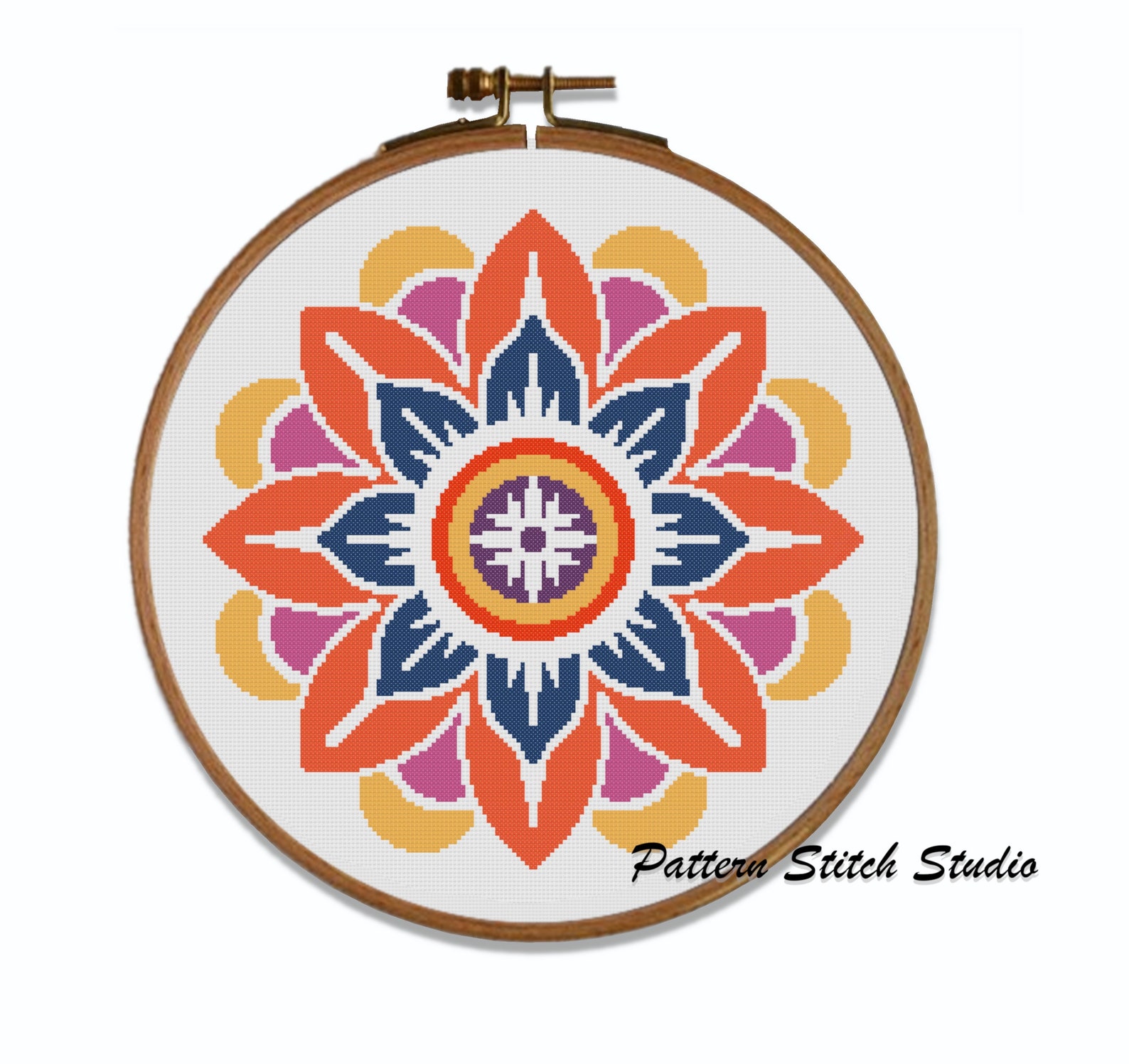 Mandala Cross Stitch Pattern Mandala Cross Stitch Mandala Etsy