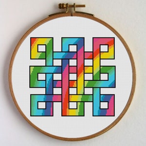Knot Cross Stitch Pattern Celtic knot cross stitch abstract, Graphic cross stitch. Immediate download in .pdf