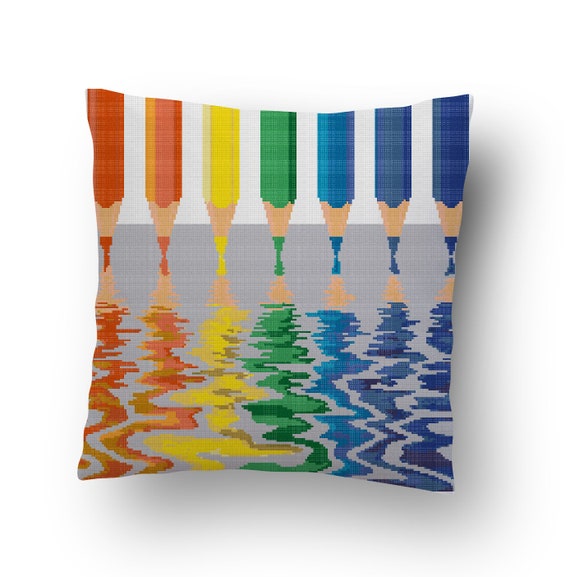 Pencils Pattern Cross Stitch Pencils Children's Room Colored Pencils Cross  Stitch Children Immediate Download in Pdf. 