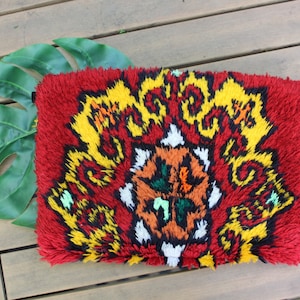 Kilim Woven Festival Boho Clutch Bag / Made in Morocco Women&#39;s Handbag Purse