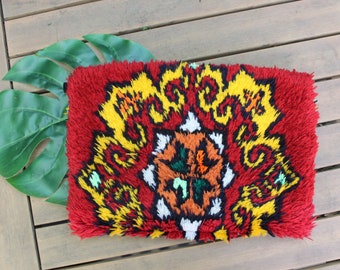 Kilim Woven Festival Boho Clutch Bag / Made in Morocco Women's Handbag Purse