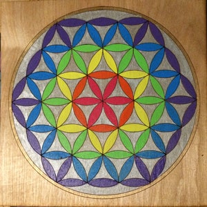 Flower of Life Crystal Grid Art