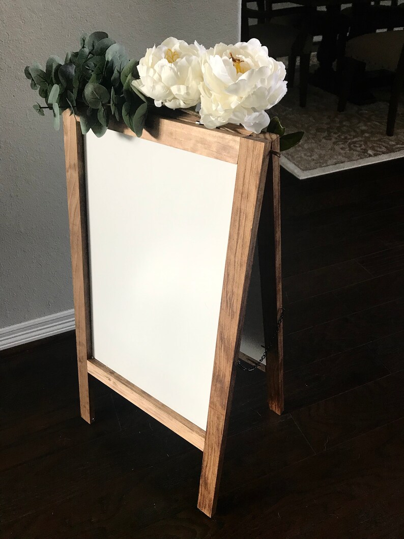 Custom Chalkboard Easel Wedding Chalkboard Easel Double Etsy