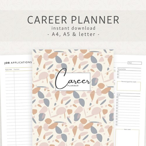 Career Planner A4 A5 Letter Work Organizer Job Planning Etsy