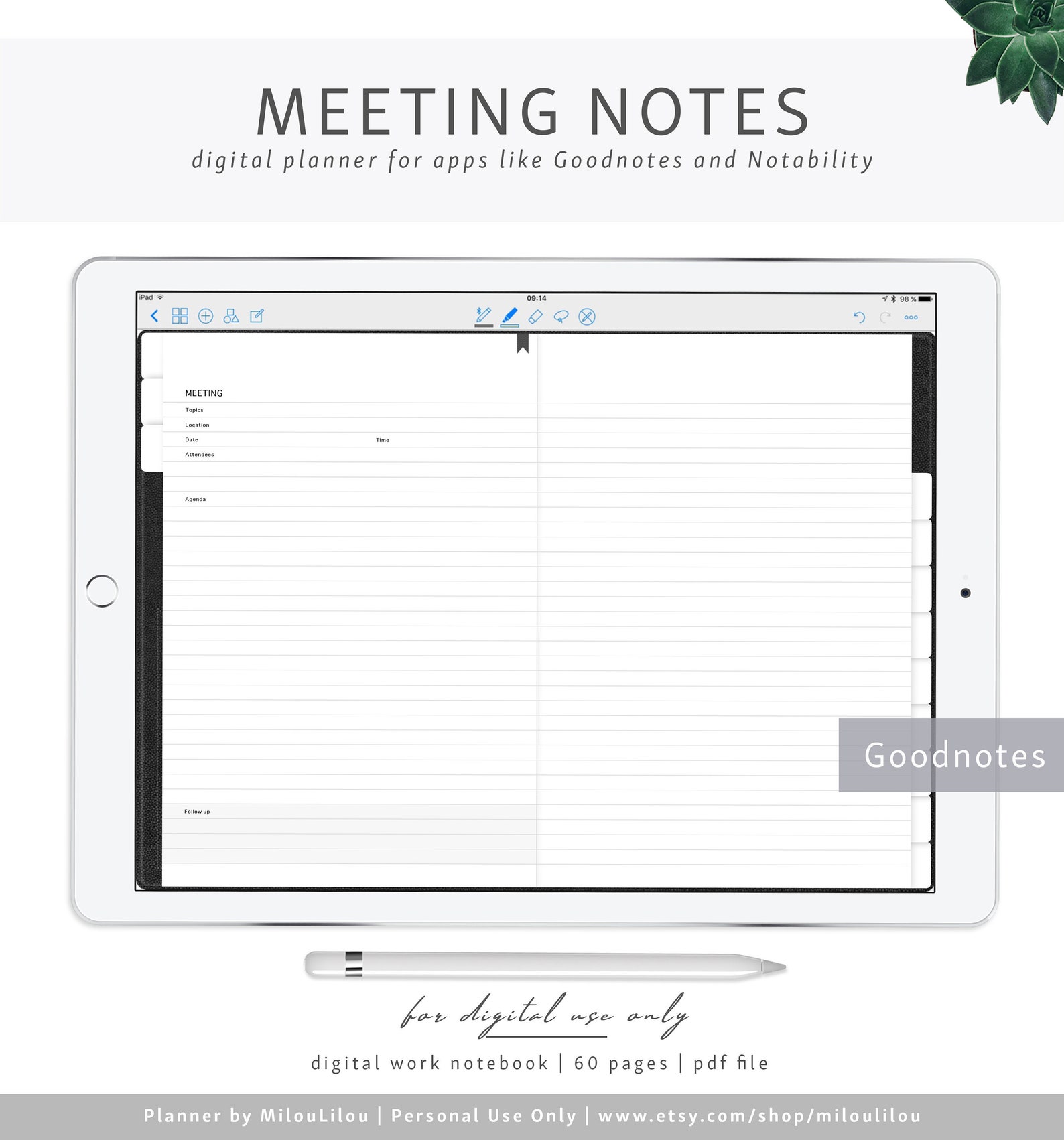 Meeting notes. Work notes.