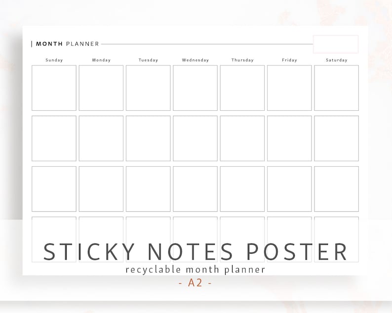 Sticky Observe Thirty day period Planner / A2 / Paper Be aware Month-to-month Calendar Printable Poster Sticky Notes Reusable Organizer » Electronic Down load picture relating to Calendar Notes named Sticky Observe Thirty day period Planner / A2 / Paper Observe Month to month Calendar Printable Poster Sticky Notes Reusable Organizer » Electronic Down load